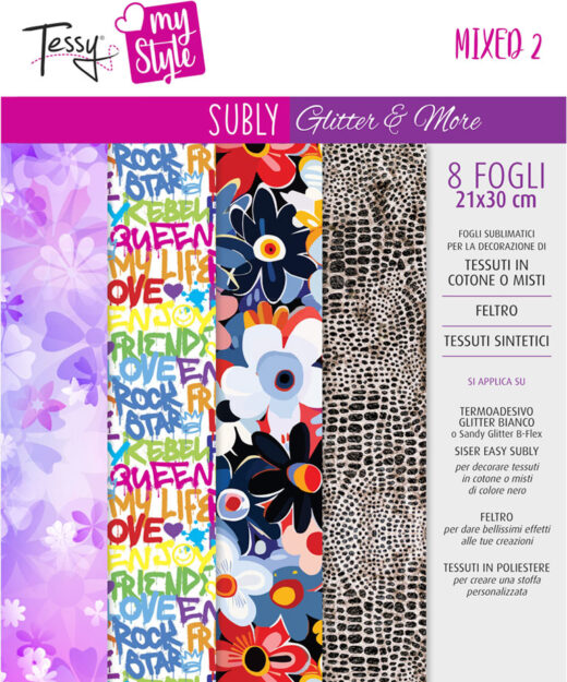 subly glitter&more per cotone nero e feltro, sublimazione by tessy