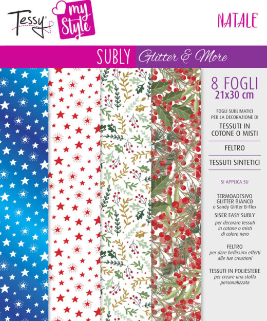 subly glitter&more per cotone nero e feltro, sublimazione by tessy